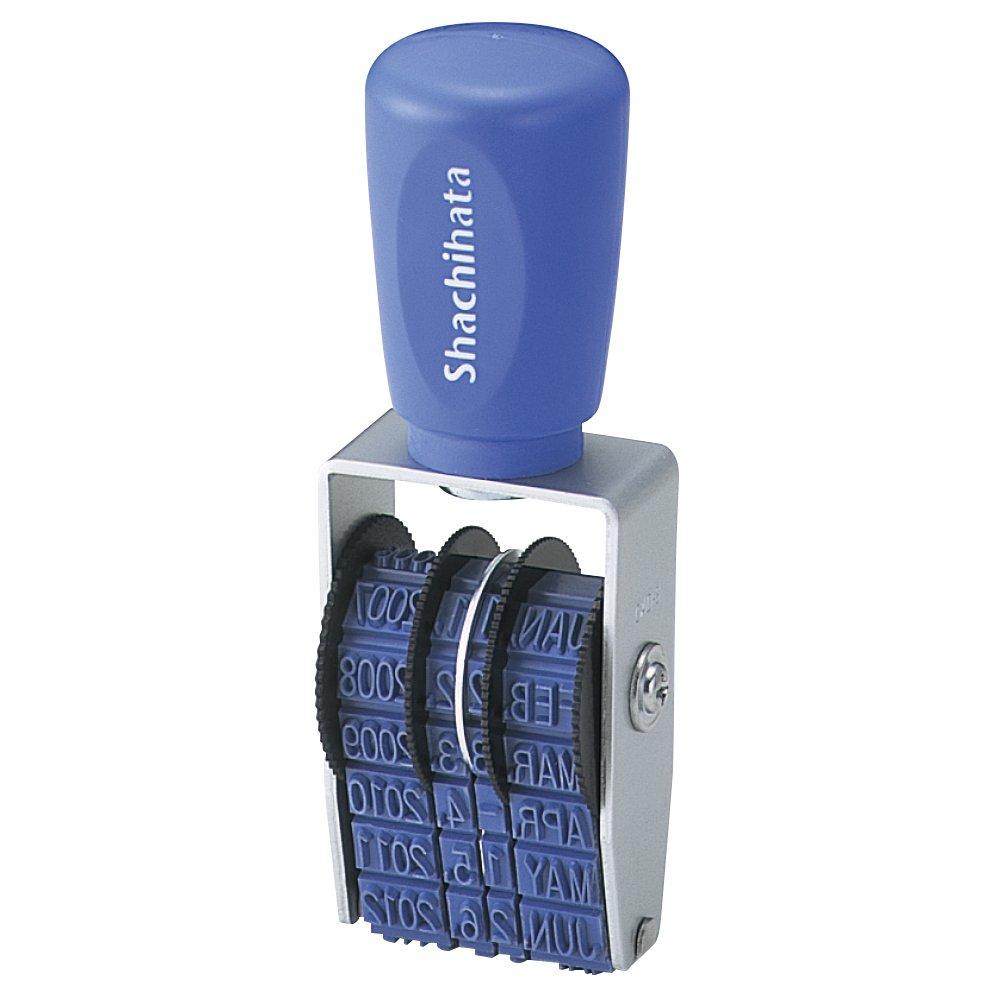 Shachihata Вращающийся резиновый западный календарь готический штамп 24 x 5 мм Штамп, Штамп, Дата, №. 4, Шрифт, Размер Прибл.