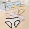 LANGSHA 5Pcs Cotton Panties Women Underwear Breathable Cute Print Briefs Female Fashion Lingerie XXL