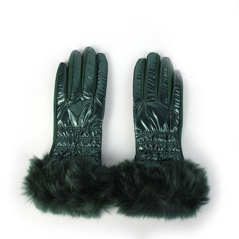 Перчатки женские бархатные утолщенные пуховые ветрозащитные и морозостойкие велосипедные сенсорные перчатки для сенсорного экрана теплые мохнатые темпераментные перчатки