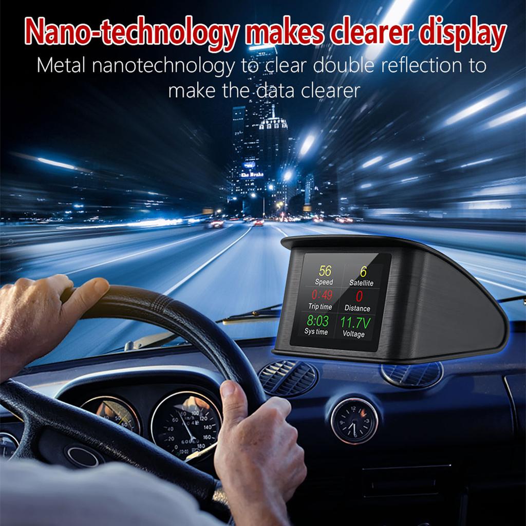 Дисплей Smart HUD, универсальный GPS-дисплей с диагональю 2,2 дюйма и отображением скорости, высоты, напряжения,