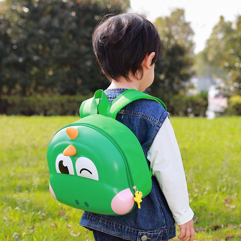 Stylish Cute Dinosaur Kids Backpack Fashionable Cartoon Shell Design For Boys And Girls