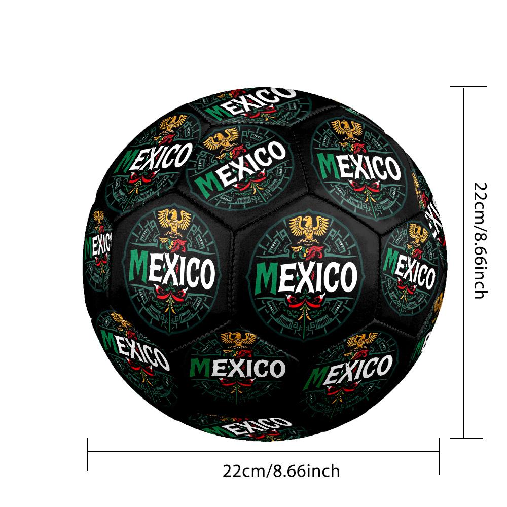 1pc Mexico Soccer Emblem Soccer Ball Size 5, Suitable for Practice Matches/tournament Training,Lightweight and Durable. mxg7026