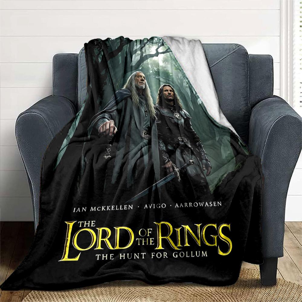 1pc Lord of the Rings Hunt for Gollum Flannel Blanket Soft Warm Throw for Home, Office, Travel, All-Season Cozy Bedding GiftL1225