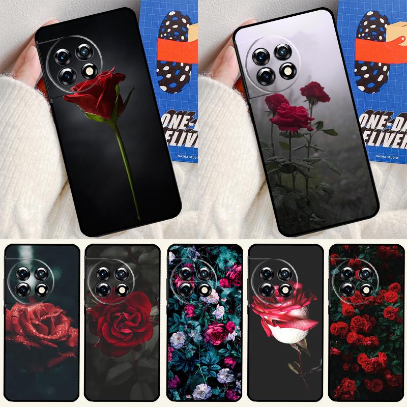 Красная Роза Цветок Для OnePlus 13 13R 12 12R 11 9 10 Pro 8T 9RT 10T 10R Nord 4 CE 2 3 Lite N20 N30 Чехол для Телефона