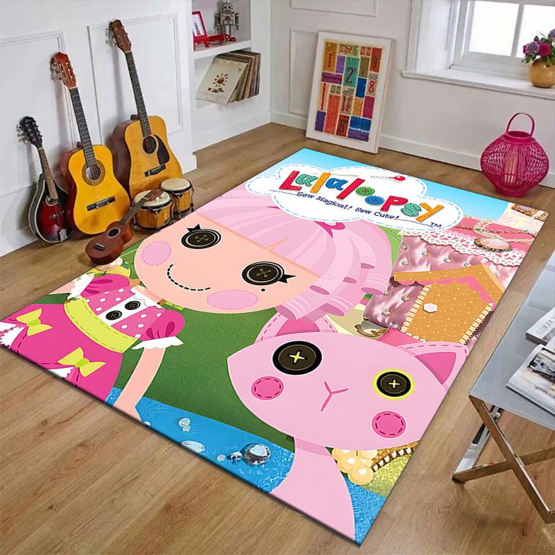 1 шт. Ковер с принтом Lalaloopsy3 для спальни, гостиной, домашнего декора, нескользящий коврик, ковер для прикроватной зоны
