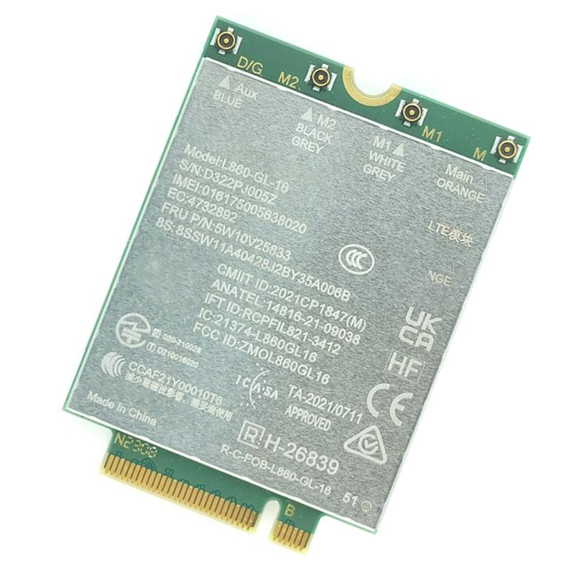 L860-GL-16 4G LTE Module Fast Speed For PC Integration Offering Gigabit Download Speeds for L13 P14S P16 T14 T16