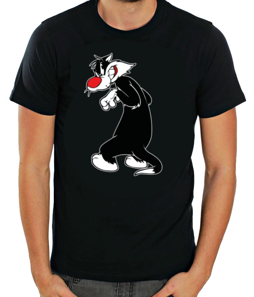 Sylvester The Cat-4 W/B Short Sleeve Men T Shirt Unisex T-Shirt