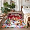 Christmas Custom Name Printed Square Area Rug Soft Non Slip Floor Carpet For Bedroom Holiday Gift