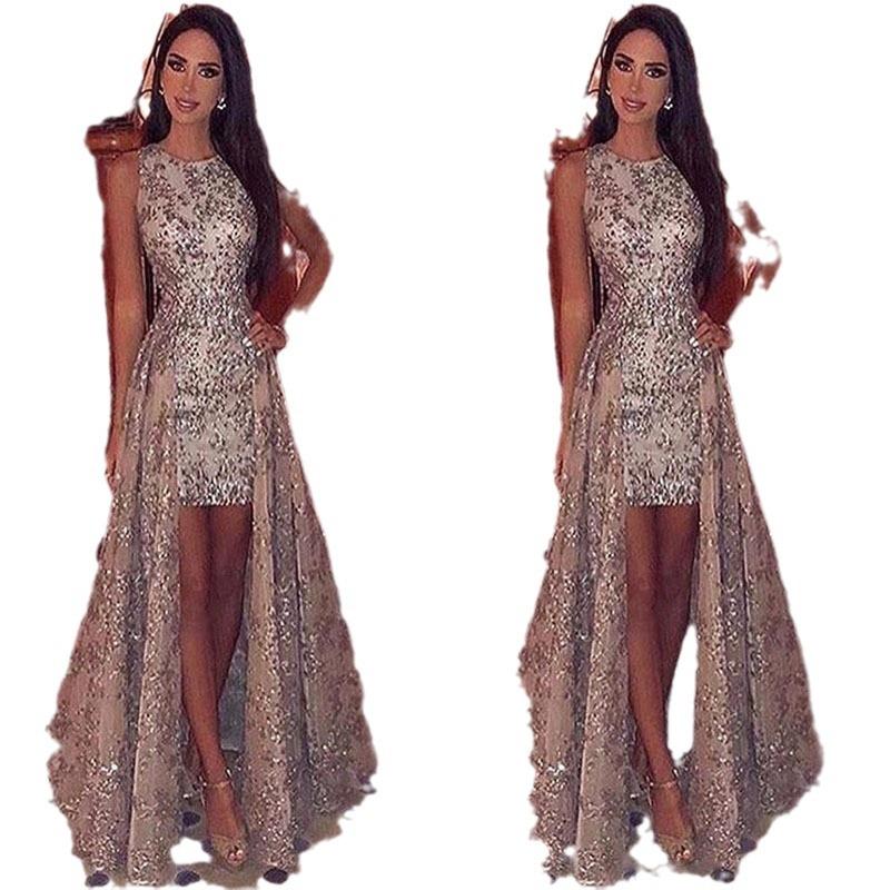 New, women's sequined evening dress, sexy split-ended slim-fit dress, European and American dress.