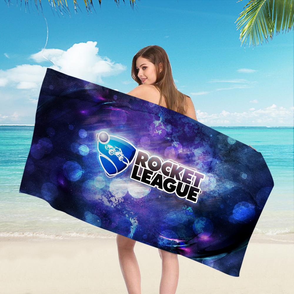 Rocket League Аниме Пляжное Полотенце Мягкое Впитывающее Купальное Полотенце Детские Подарки Для Детей Путешествия Кемпинг Спортзал