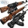 Военная серия кубиков AK47 пистолет-кубик Набор снайперских винтовок Kar98k Оружие для сборки DIY игрушка Рождественский подарок для детей