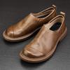 Кожаные дышащие мужские деловые повседневные кожаные туфли с мягкой подошвой, ленивые мокасины для мужчин
