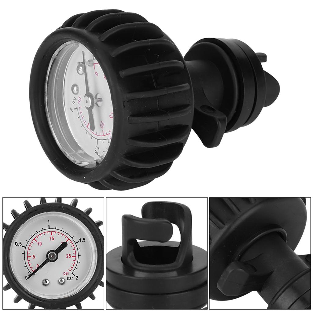 Барометр 30PSI Измеритель давления воздуха для резиновой лодки Надувная лодка Одинарный барометр с ручным насосом Аксессуары для каяка