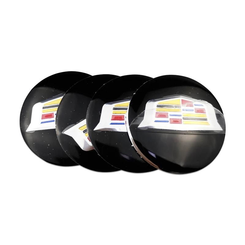 4pcs 56mm Car Wheel Center Sticker Hub Emblem for Cadillac ATS CTS DTS STS SLS SLR XLR BLS Seville Escalade Deville Tiburon CT6