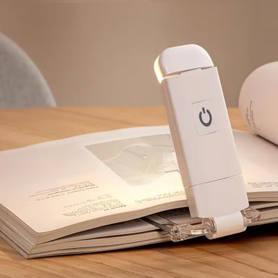 Мини USB Зарядка Лампа для Чтения - Портативная и Складная, Защита Теплым Цветом и Холодным Светом, Регулировка Яркости в 3 Режима, Книжная Лампа с Клипсой