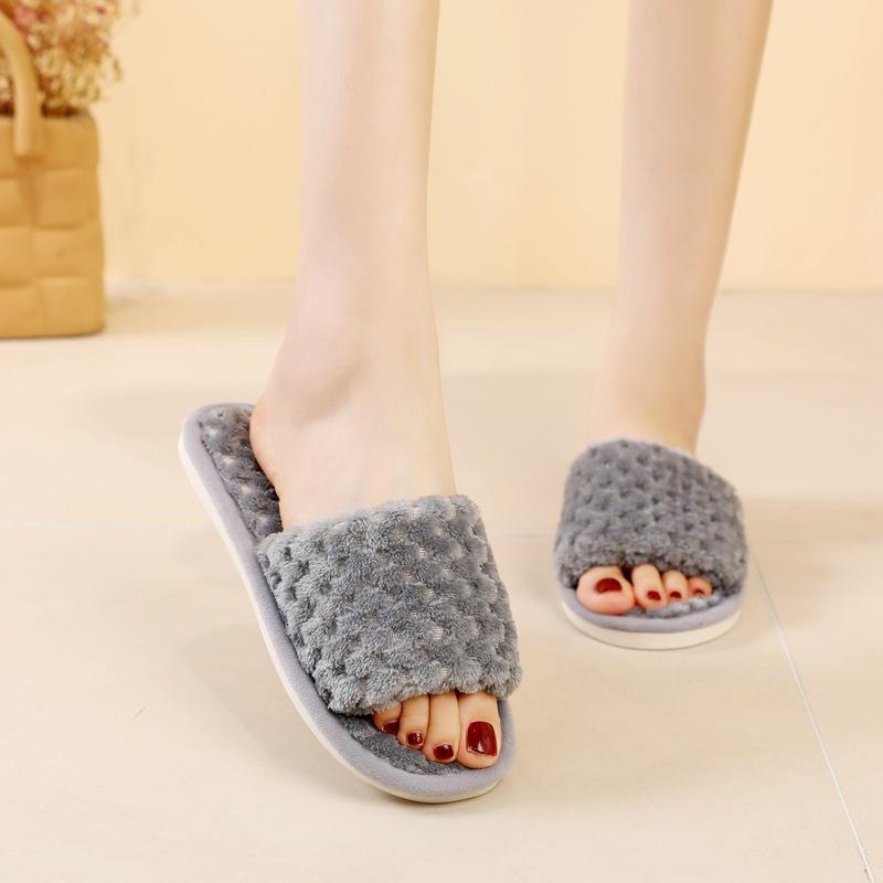 Мохнатые тапочки в стиле феи с пшеничными ушками для женщин, зимние, новые, стильные, плюшевые, для кондиционера, ленивые, с одной линией, хлопковые швабры