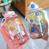 Plastic Water Cup High Temperature Resistant Good-looking Girls Student Portable Large Capacity Sports Kettle Food Grade Cup with Straw