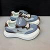 New Women's Shoes Denim Blue Brown Cloud Shoes Niche Design Girls Casual Shoes Spring and Autumn Thick-soled Heightening Board Shoes