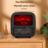 Маленький быстронагревающийся обогреватель с вентилятором, имитация 3D-угольного огня, домашний настольный PTC-электрический обогреватель, быстрый нагрев, бесшумный и удобный для сна - для офиса