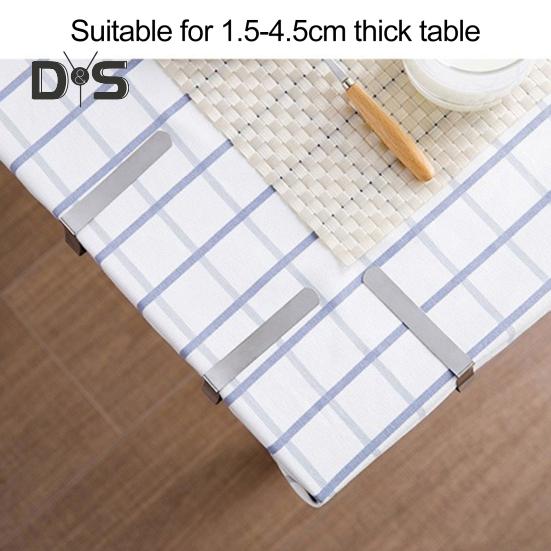 6/12/24 шт. зажим для скатерти из нержавеющей стали, нескользящий, прочный, для использования в помещении, на открытом воздухе, на свадьбе, на пикнике, на кемпинге, держатель для крышки стола, треугольный фиксирующий зажим