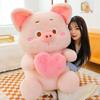 Милая плюшевая игрушка-свинка, мягкая кукла для детей, подушка для дивана, декор, розовая, 35 см