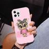 Милый чехол для телефона с совой и сердцами для влюбленных для Iphone 17 Air 16 11 12 13 Mini 14 Plus 15 Pro Max 7 8E SE 2020 16ProMax Чехол для телефона Coque 1