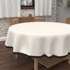 Round Stain-resistant Tablecloth In Washed Microfibre, Diameter 180 Cm, BOHEME Linen, by Soleil d'Ocre