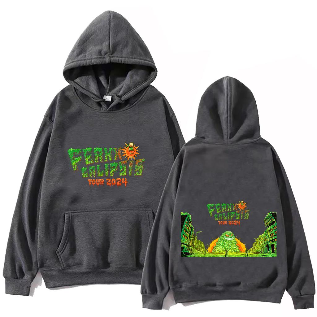 Feid Ferxxo Calipsis Tour Hoodie Tops Long Sleeve Regular Sweatshirt Music Fans Gift Spring Summer Casual
