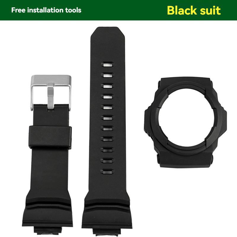 Корпус Часов Ремешок для Casio G-SHOCK GA-150/200/201/300/310/GLX100 Защитная Оболочка Смола Резиновый Ремешок Браслет Аксессуары Инструменты