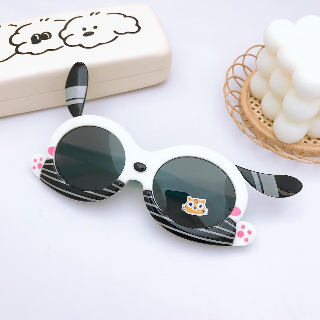 Детские поляризованные солнцезащитные очки в форме Пикачу, детские солнцезащитные очки, очки с длинными ушками щенка, силикон