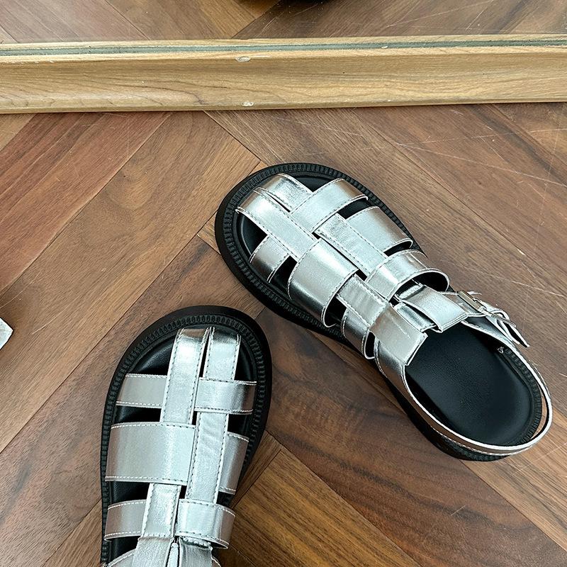 Женские летние новые плетеные повседневные сандалии