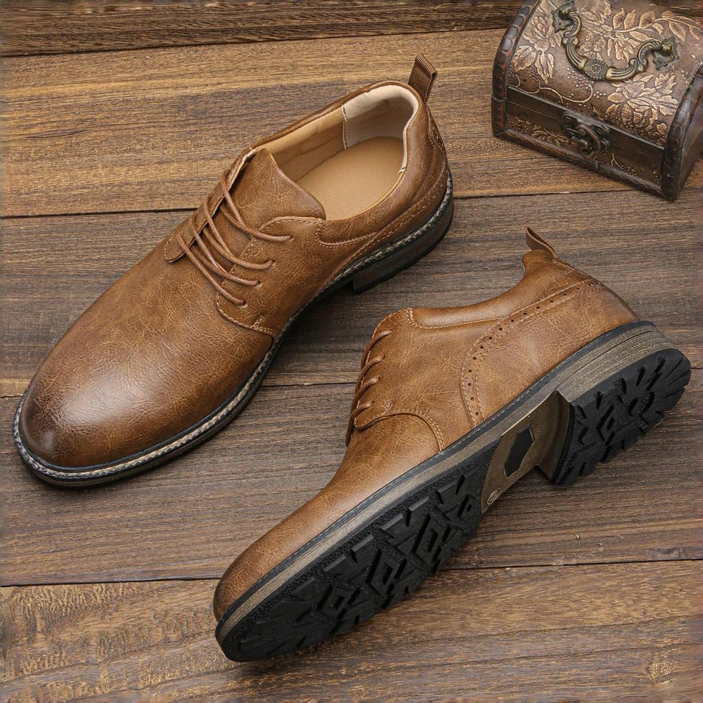 Size 40~46 Casual Shoes Men Fashion Brand Comfortable 2024 Leather Shoes Men #KD7261