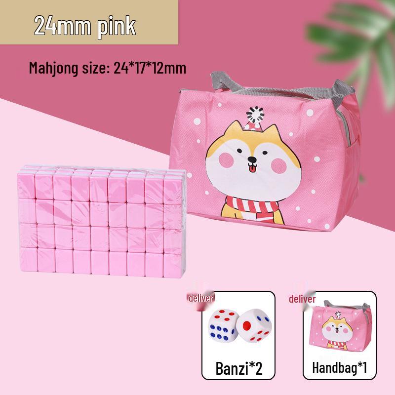 Компактный набор для маджонга: Массивные резные плитки с воробьями, размеры 24 мм и 30 мм, идеально подходят для путешествий и использования в общежитиях