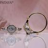 Round Artificial Zircon Rings Rose Gold Color Multiple Sizes Exquisite Rings