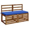2 piece bench cushion set SOEST 100percent  polyester royal blue
