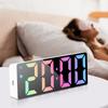 Цифровой будильник со светодиодным дисплеем, датой, температурой, регулируемой яркостью, функцией повтора, электронные часы для спальни, прикроватной тумбочки, детей, взрослых