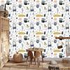 Wild Animals Wallpaper in Scandinavian Style for Living Room and Bedroom 50x1000