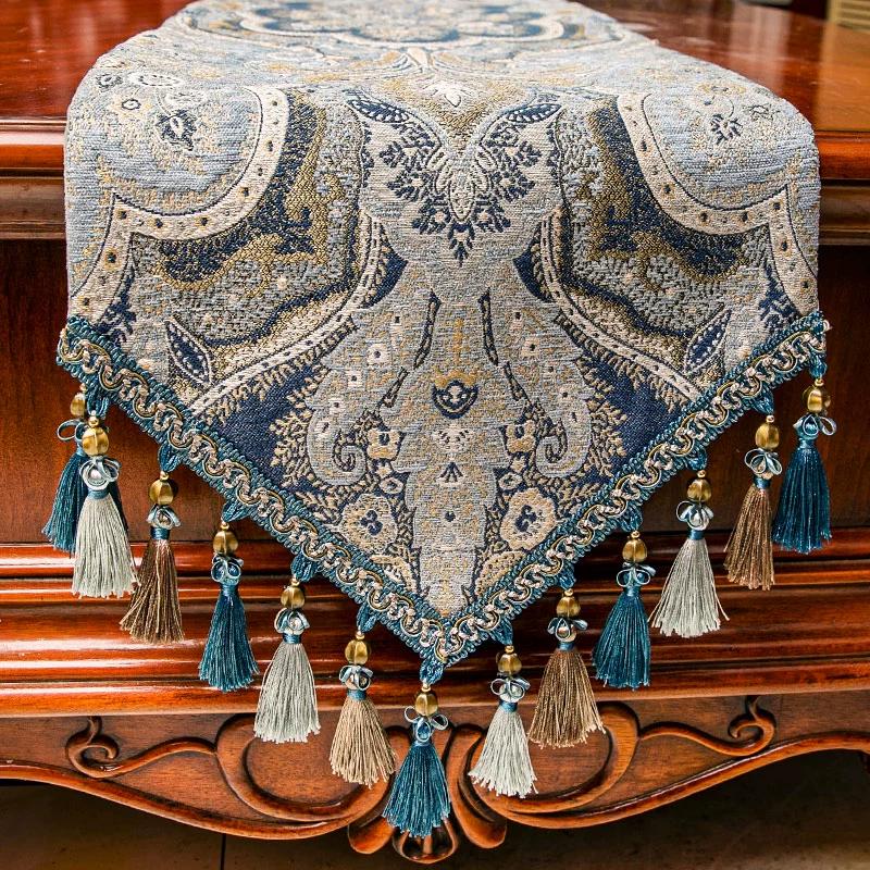Новый винтажный роскошный настольный флаг, хит продаж, скатерть для гостиной в сельском стиле, европейский высококачественный пылезащитный журнальный столик, полотенце, чехол для ТВ-шкафа