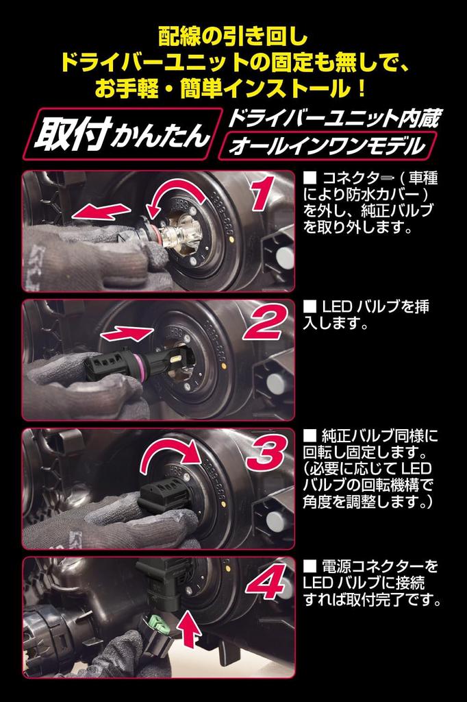 M's Basic от IPF Фара, Противотуманная фара, Светодиодная лампа, Серия Smart, 6500K H8/H11/H16, Галогенный размер, Модель с вентилятором AMZ-HFE101