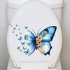 Наклейка на крышку унитаза, самоклеящаяся, сильная липкость, водонепроницаемая, легко очищается, сиденье для унитаза, наклейка с бабочкой, украшение на стену