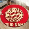 FC Bayern Munchen Custom Name Round Area Rug,Carpet Rug for Living Room Bedroom Sofa Playroom Decor,Non-slip Floor Mat
