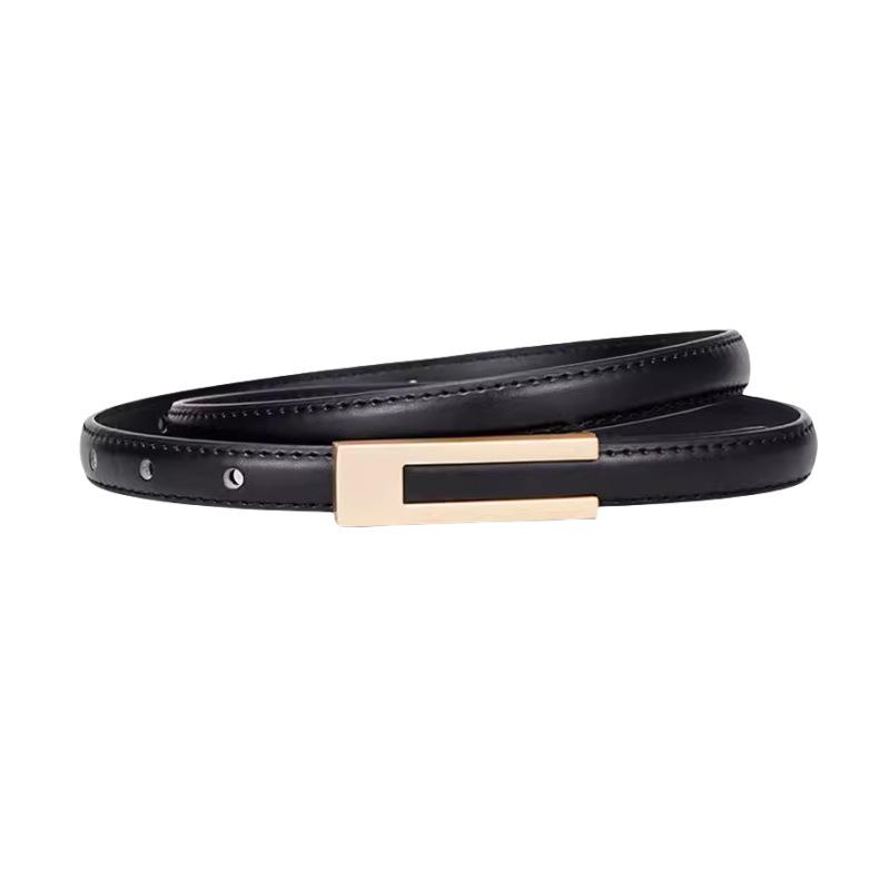 Korean PU Leather Thin Waist Strap Belt For Women Adjustable Fashion Skirts Jeans Decorative Belts Casual Accessories