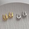 Geometric Simple U Shaped Hoop Earrings for Women French Vintage Ear Buckle Party Jewelry Gifts