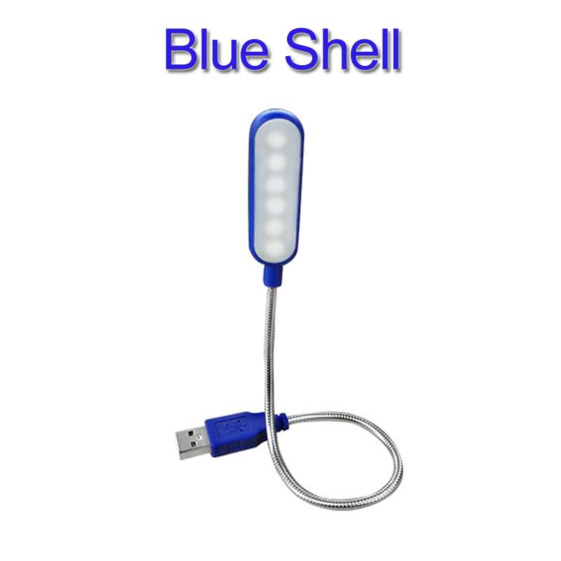 1 шт. Мини USB светодиодная лампа для книги, гибкая лампа для чтения, портативный ночник для Power Bank, ноутбука, ПК, синий
