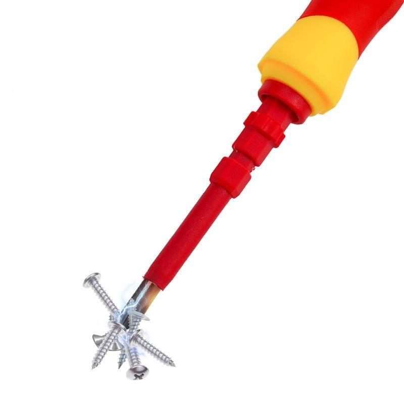 14 шт. Набор VDE изолированных отверток Шлицевые Крестовые Отверточные биты Набор с тестером Ручной инструмент электрика