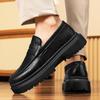 Дизайнерская мужская обувь на толстой подошве, повседневные лоферы, мужские туфли дерби, мужская деловая формальная обувь, обувь для вождения