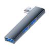 Aluminum USB C OTG Adapter 5Gbps Transfer 3Port Hubs Space Saving Right Angle Connectors Wide Compatibility for Phone PC
