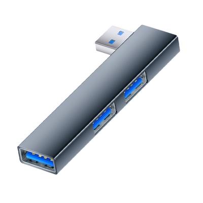 Алюминиевый USB C OTG адаптер 5 Гбит/с передача 3-портовых хабов Экономия места Прямоугольные разъемы Широкая совместимость для телефона ПК
