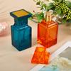 50Ml Glass Refillable Spiral Thick Bottom Square Glass Atomizer Perfume Bottle