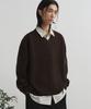 DRAW FIT Cozy V-Neck Pullover Knit [Brown]